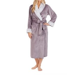 NEW Carole Hochman Long Wrap Robe S Purple